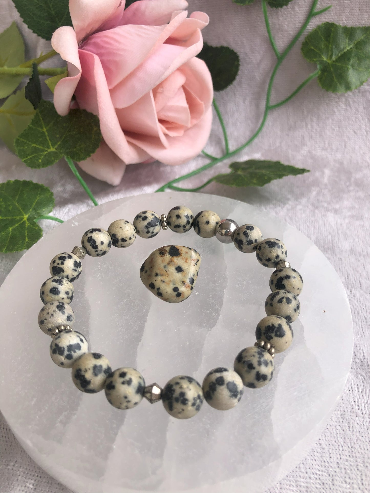 Dalmation Jasper Bracelet 8mm