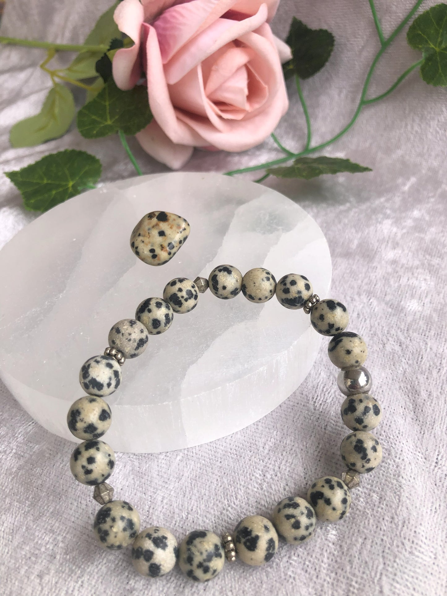Dalmation Jasper Bracelet 8mm