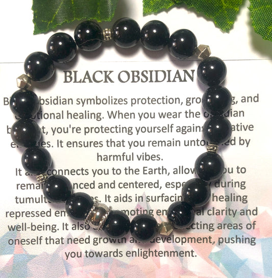 Black Obsidian Bracelet 8mm