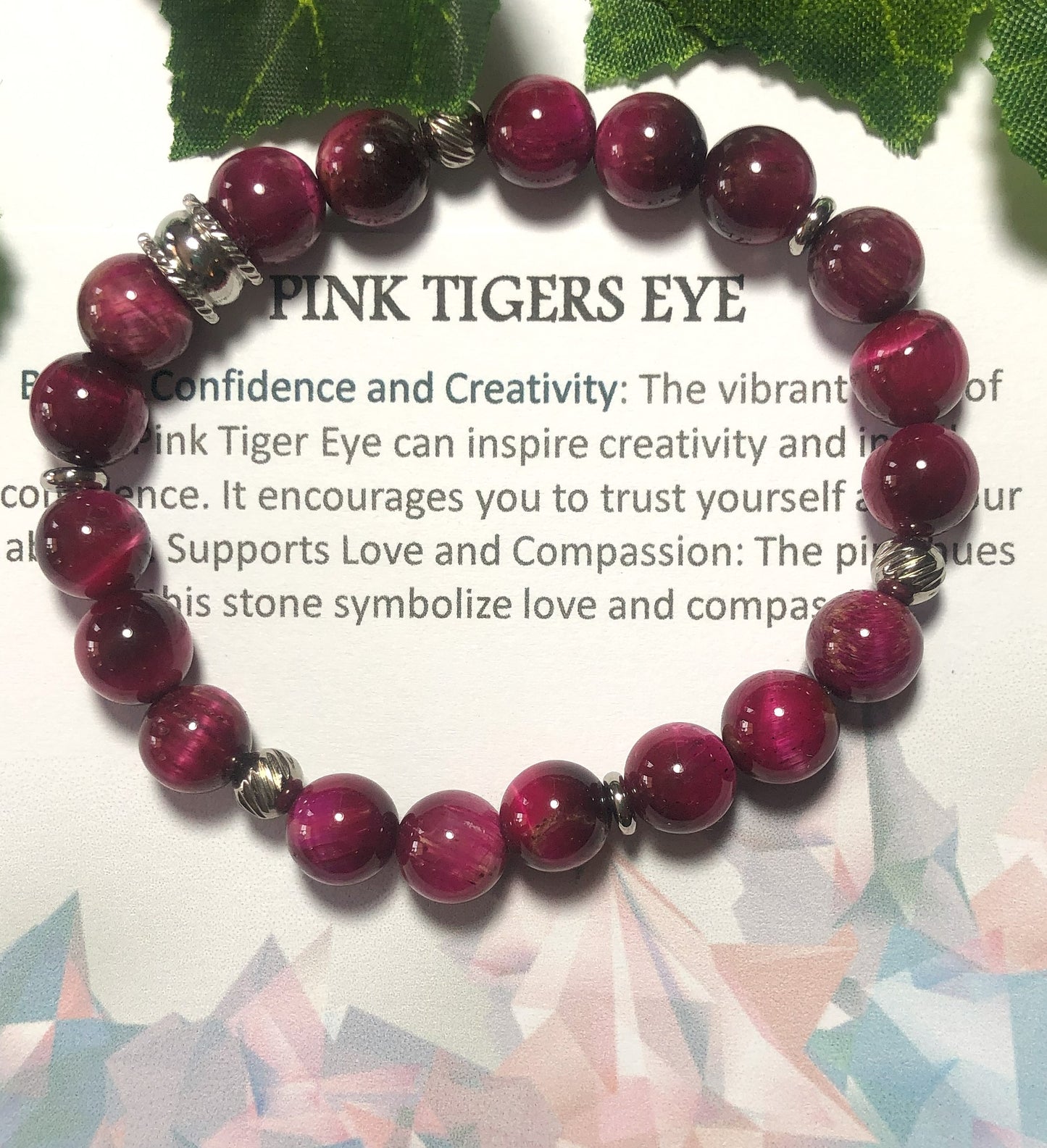 Pink Tiger's Eye bracelet 8mm